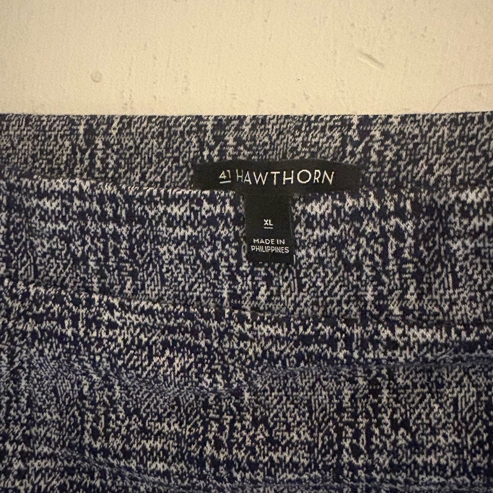 41 Hawthorn Navy and White Textured Skirt